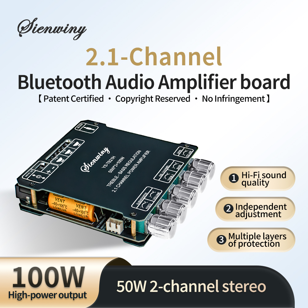 Home Cinema Bluetooth 5.1 - Bluetooth 5.1 Audio Amplifier Board 2.1