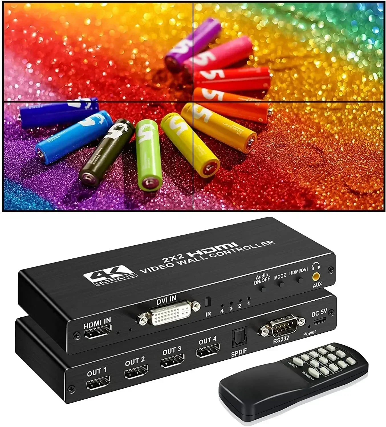 4K 3x3 Video Wall Controller 1 - Home Cinema Video Processor ulasan dan harga