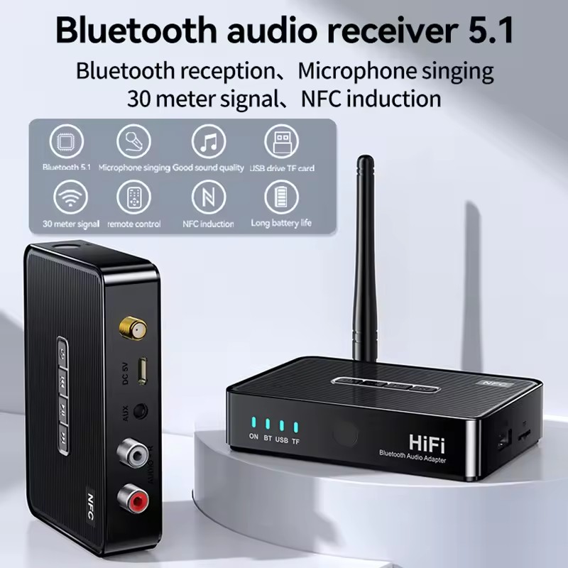 NFC Bluetooth Receiver 6.5mm B - Home Cinema Bluetooth 5.1 ulasan dan harga