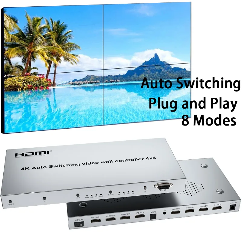 Auto Switching 4K 4x4 HDMI Vid - Home Cinema Video Processor ulasan dan harga
