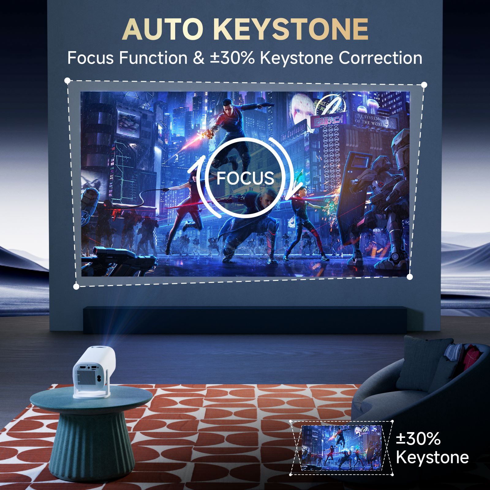 P30 PRO Smart Mini Projector A - Home Cinema Focal ulasan dan harga